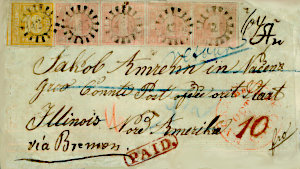 Beleg 1862 mit Siegel