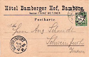 Bamberger Hof 1891