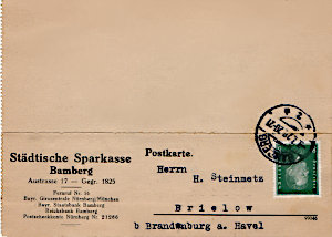 Stadtsparkasse 1929