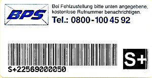 BPS Label 10 zweifarbig