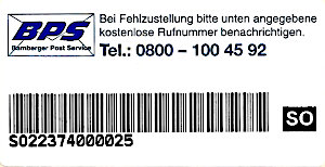 BPS Label 8 zweifarbig