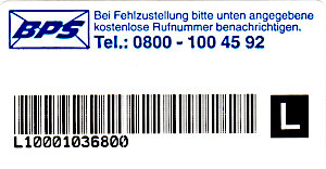 BPS Label 9 zweifarbig