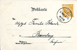 Postkarte 2 Pf. Vorderseite