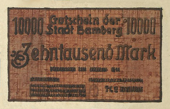 10 000 Mark Vorderseite 1923 Entwurf 5