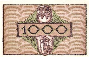 1000 Mark Rückseite 1922