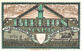 1 Bill. Mark Vorderseite 1923