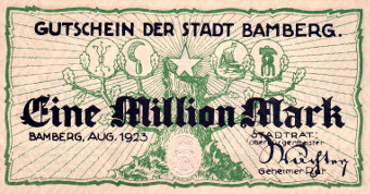 1 Million Mark Vorderseite 1923