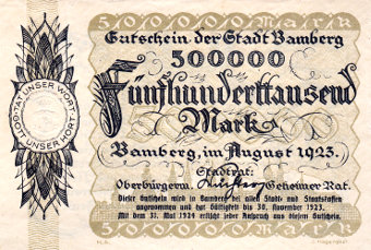 500 000 Mark Vorderseite 1923