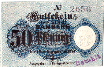 50 Pfennig Vorderseite 1918