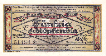 50 Goldpfennig Vorderseite 1923