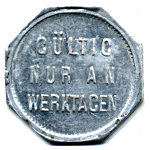 Fahrmarke an Werktagen