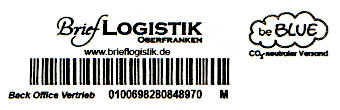 Stempel UPOC-Code und gesonderter Tagesstempel