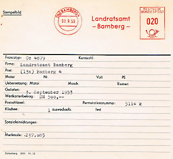 Landkreis Bamberg Maschinenkarte