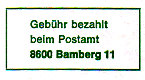 Postamt 11 Massendruck PLZ 8600