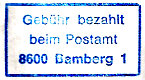 Postamt 1 Massendruck PLZ 8600