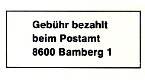 Postamt 1 Massendruck PLZ 8600