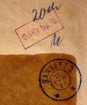 Rechteckstempel PA 3 vom 15.02.1923