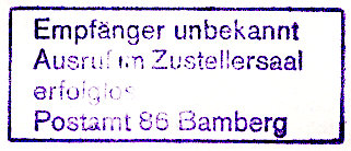 Empfänger unbekannt 1982