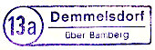 Demmelsdorf Poststellen-Stempel 1960