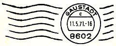 Gaustadt 8602 1971 Handrollstempel