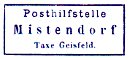 Mistendorf Aufgabestempel