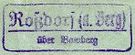 Rossdorf am Berg Poststellen-Stempel 1954