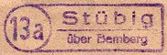 Stübig Poststellenstempel 1954